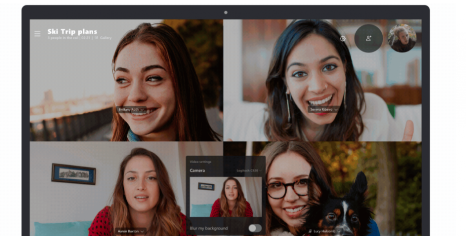 Skype can now blur the background to hide your messy house