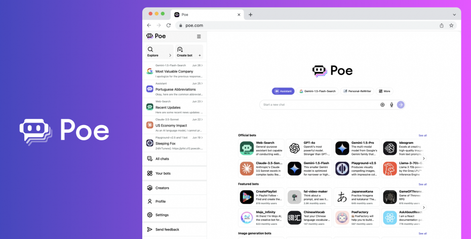 Can't Decide Which AI Chatbot Is Best? Poe Says Use Them All