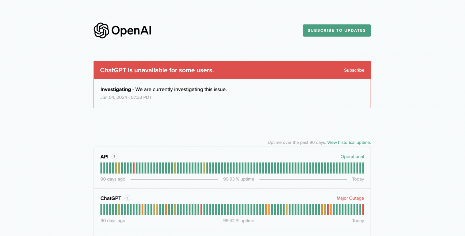 ChatGPT Outage Disrupts Users of the Most Popular Gen AI Tool