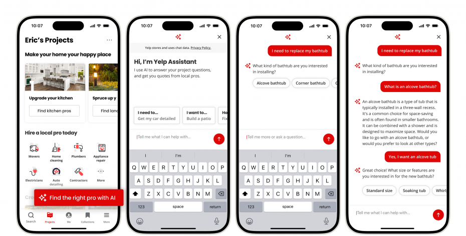 Yelp Has a New AI Bot for Home Repairs, and It'll Quiz You on Your Needs